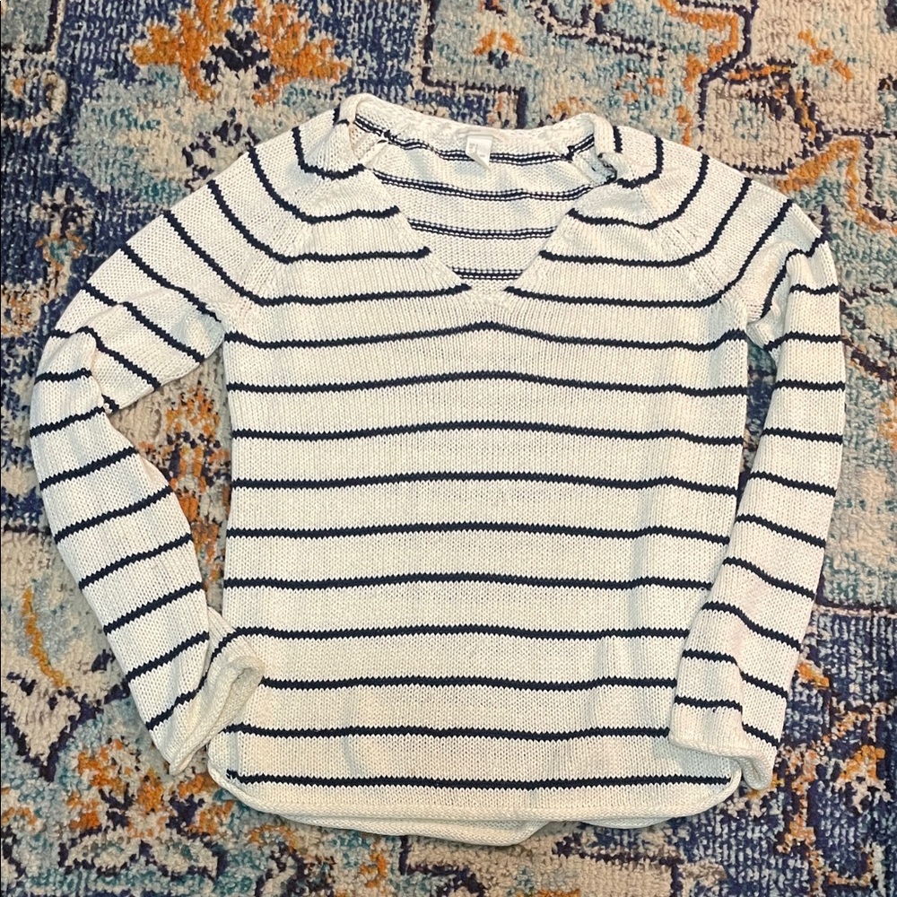 H&M Striped V-Neck Sweater